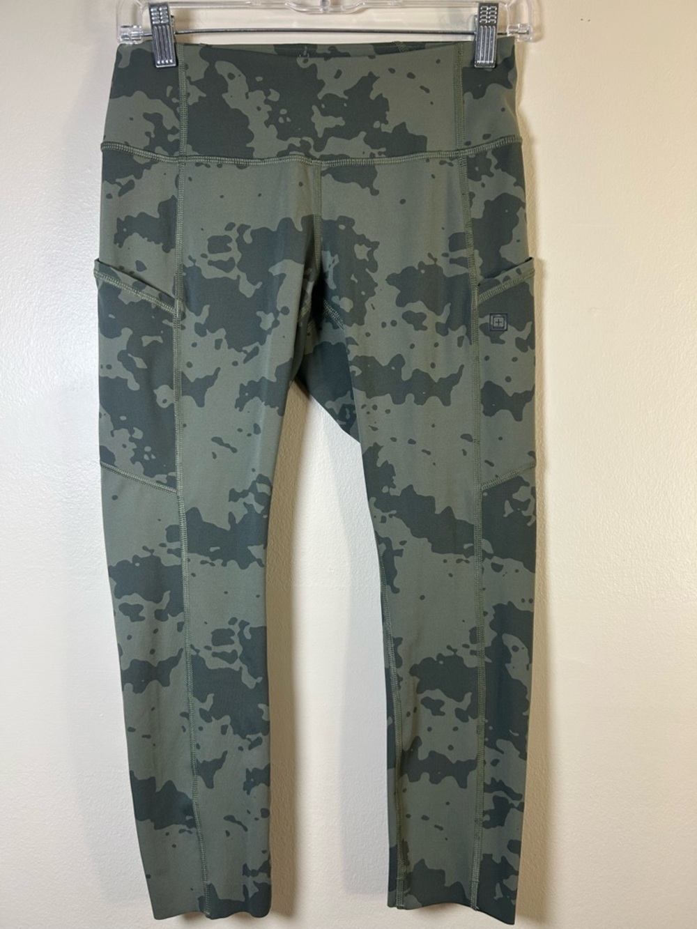 5.11 Tactical PT-R Camouflage Leggings Green Gray Women Size S Stretch